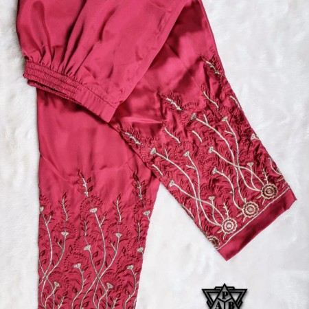 Cigarette Pant- Japanese satin  ( BLZ-32 )