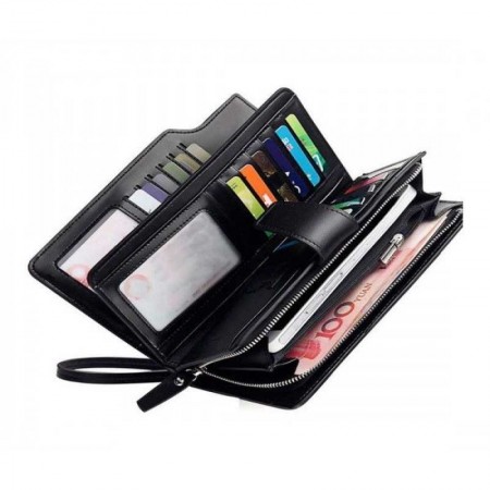 Men & Women PU Leather Receipt Holder Fashion Cash Holder Wallet