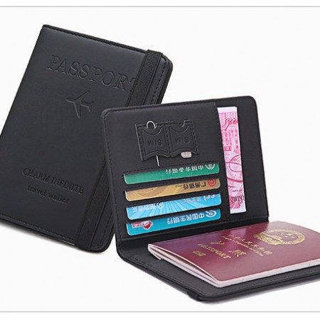 Passport Covers Holder Wallet Case (BLACK)