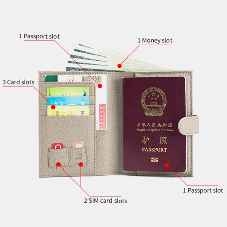 Original PU Leather Made Passport Cover for Mr and Mrs