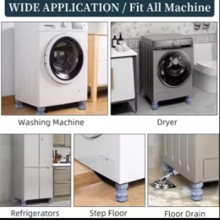 Universal Adjustable Height Washing Machine Foot Pads Anti Vibration Refrigerator Base Fixed Non-Slip Pad Support Stands