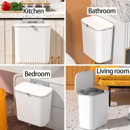 Dustbin 3 PCS(WHITE & GREEN) (FOR PERSONAL USE AND SAFTY)