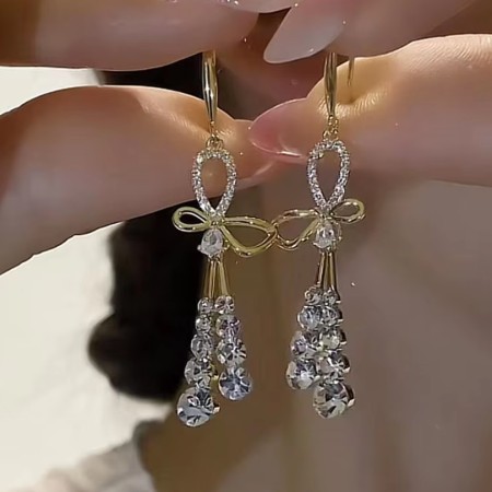 New Zirconia Tassel Earrings for Women