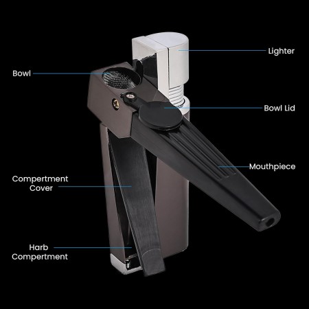 Foldable 2in1 Lighter Pipe